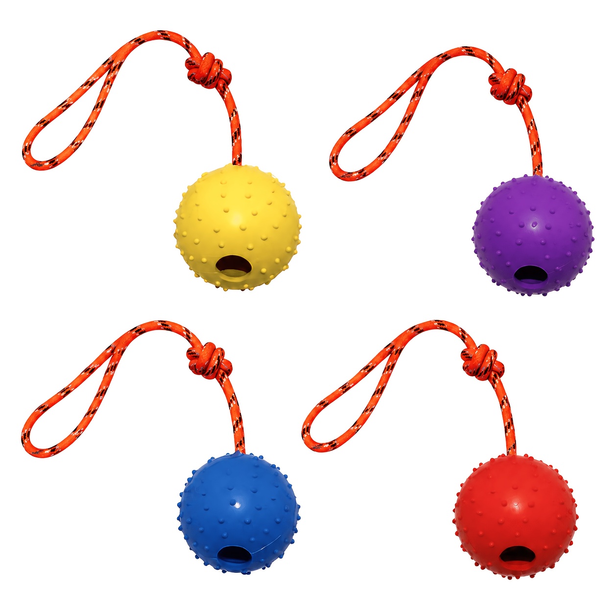 Dog Rope Toy Aggressive Chewers - Confezione da 2 Palline per Cani