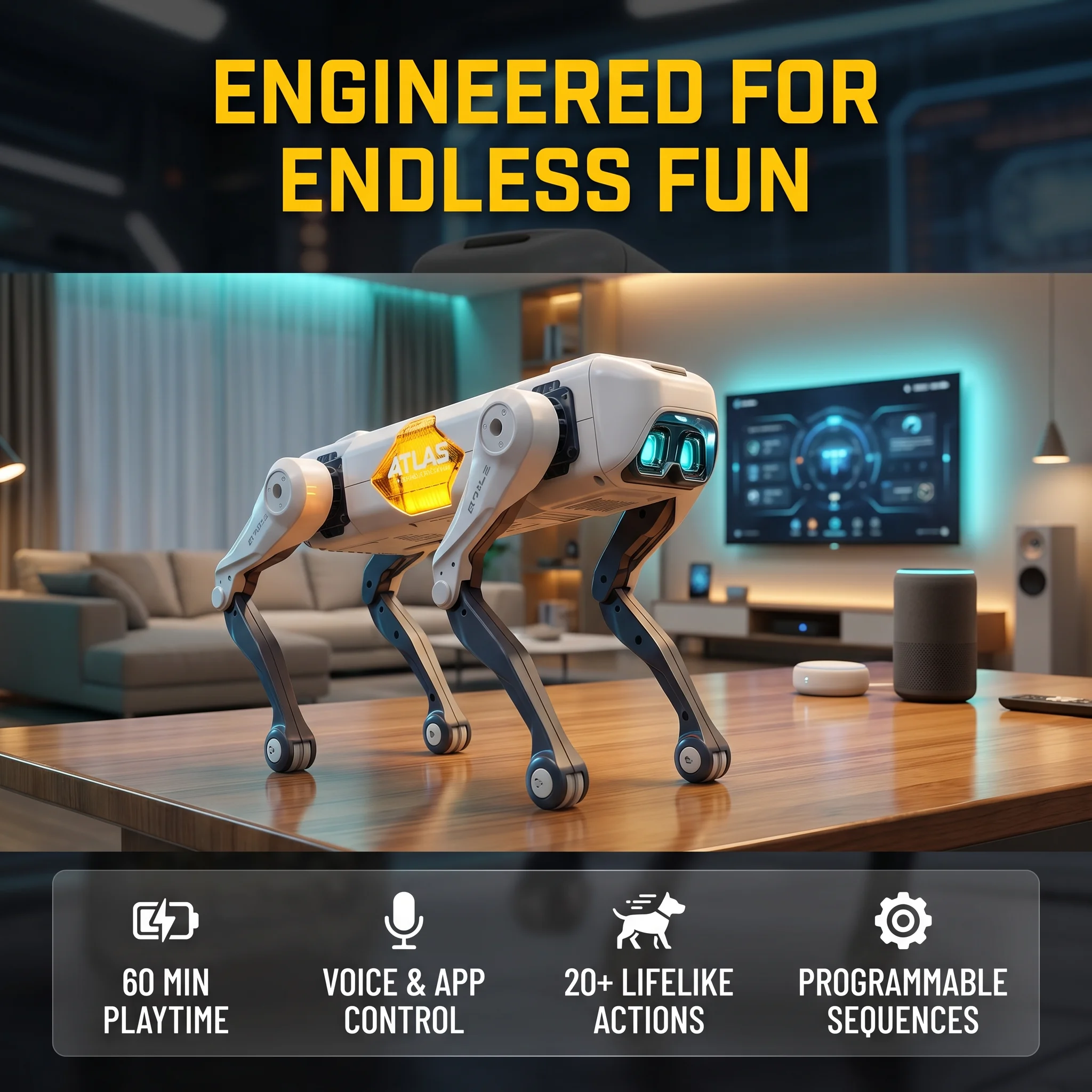 Dog Toys - Cane Robot Intelligente AI, Controllo Vocale