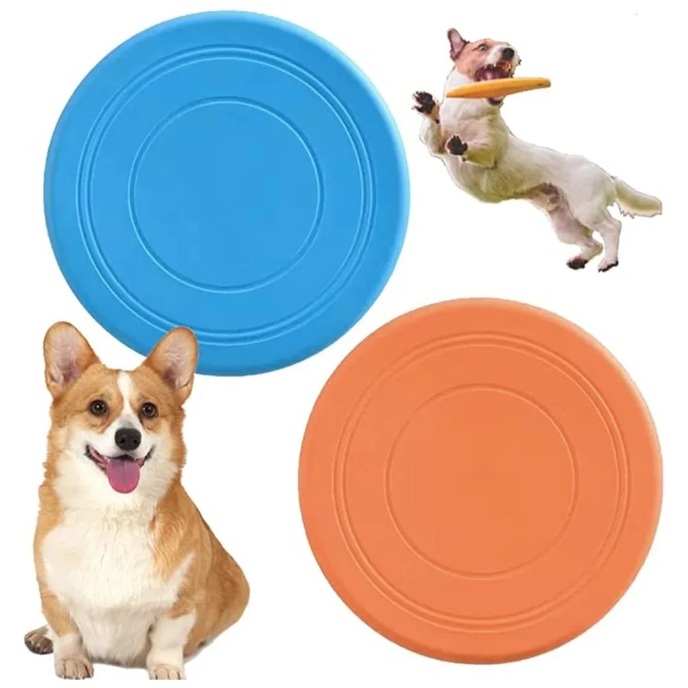 Flying Disc Dog Training Toy - Disco volante in silicone Divertente giocattolo